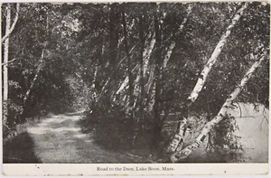 Hudson, MA. Cove Landing 20. Juli 1922 DPO CDS Krawatten 1c, Straße nach Lake Boon, MA. PPC - Bild 1 von 2