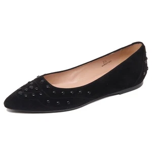 F6374 Mujer Bailarina Negro TODS Zapatos de goma pintados Zapatos de mujer - Imagen 1 de 4