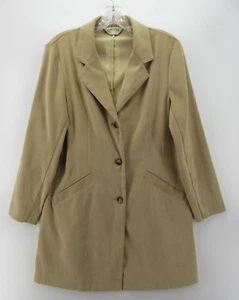 VINTAGE Orvis Blazer Women 6 Brown Tan Faux Suede Overcoat Professional Relaxed* - Picture 1 of 12