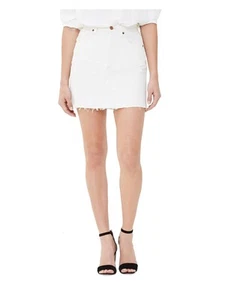 CITIZENS OF HUMANITY Womens White Denim Mini A-Line Skirt 31 Waist - Picture 1 of 3