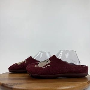 Womens Flexus By Spring Step Petlove Scuff Burgundy Wool Slippers EU 42 US 10.5 - Picture 1 of 9