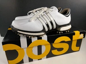 Adidas Tour 360 White Golf Shoes Cleats Fit Foam Men’s Size 8 Medium - Picture 1 of 13