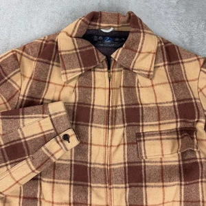 Vintage Swanndri Pure Wool Plaid Shacket Full Zip Bush Shirt Jacket New Zealand - Picture 1 of 9