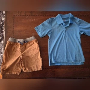 boys 6 cargo shorts and drifit polo - Picture 1 of 3