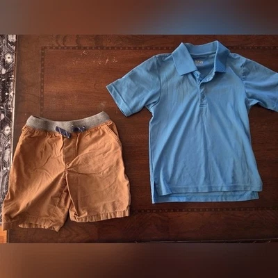 boys 6 cargo shorts and drifit polo - Image 1 of 3