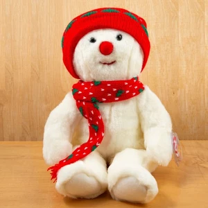 SNOWBOY il pupazzo di neve (14") - Ty Beanie Buddies - peluche vintage NUOVO ritirato MWMT - Foto 1 di 7