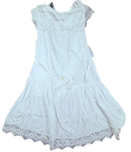 Roamans Minikleid Damen weiß 12W Viskose schulterfrei Ösen bestickt gefüttert - Bild 1 von 24