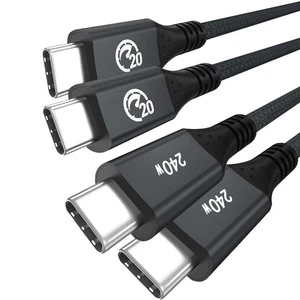 USB C Cable 15 ft 2Pack, 240W USB C to USB C 3.2 Gen 2 Cable, Type C Charger ... - Picture 1 of 7