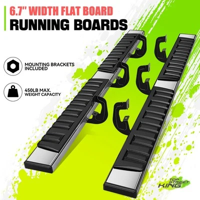 Side Step Bar Running Boards for Chevy Silverado GMC Sierra Extended Cab 07-19 - Image 1 of 4