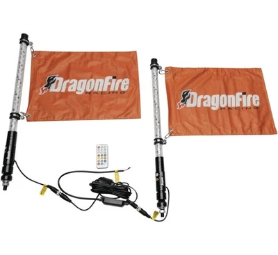 Dragonfire Racing 螺旋 LED 灯鞭 - 24 英寸 -透明 - 522803 — 第 1/2 张图片