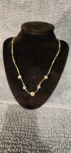 Necklace 17", Beaded With Grateful Dead Bears, New In Package, Metal Clasp. - Picture 1 of 6