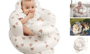 Inflatable Baby Chair with Tray for Babies 3 Months & Up, Bear Head with Tray - Picture 1 of 8
