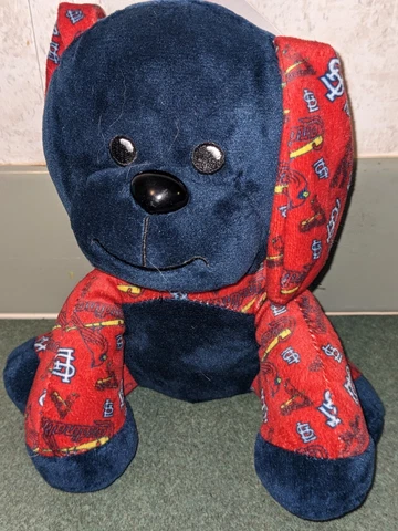 FOCO MLB St Louis Cardinals Baseball Blue Puppy Dog Plush Stuffed Animal Toy 8” Cover