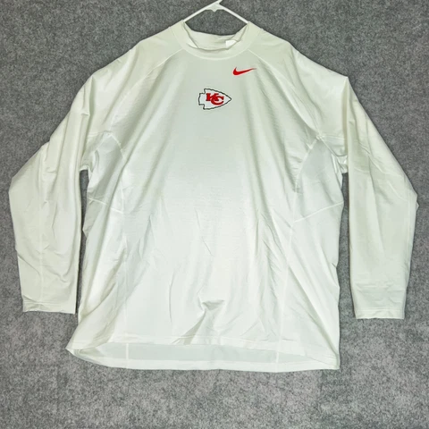 Kansas City Chiefs Mens Shirt 4XL Custom Athlete Team Issue White Nike Hyperwarm Cover