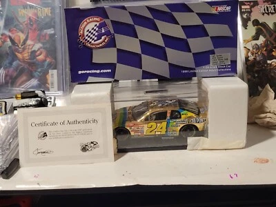 Jeff Gordon 1998 1:24 acción #24 oro 24 k cromo 3x Time Champions nunca abierto Foto 1 de 4