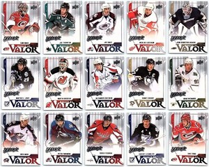 2008-09 UPPER DECK MVP MARKED BY VALOR COMPLETE 15 CARD INSERT SET Ovi Crosby