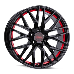 19 Zoll MAM RS4 5x112 ET45 Alufelgen BLACK PAINTED RED INSIDE - Bild 1 von 2
