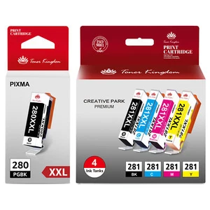 5x Cartuchos de tinta para Canon PGI-280 CLI-281 XXL PIXMA TS6320 TS8220 TS9120 TS702 - Imagen 1 de 7