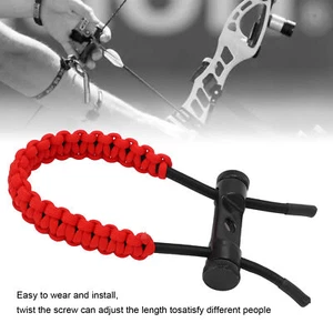 Compound Bow Wrist Sling Wrist Strap Braided Cord Rope Adjustable for Training - Picture 1 of 32