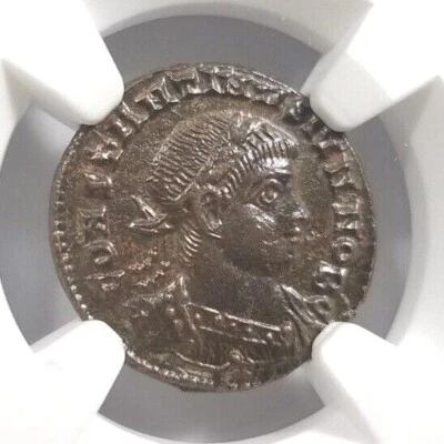 Constantine II Roman Empire BI Nummus AE3/4 NGC XF Ancient Epfig Hoard Pedigree - Image 1 of 4