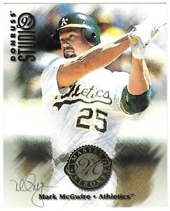 Mark McGwire 1997 DONRUSS STUDIO MLB MASTER STROKES 8X10 PHOTO CARD 22 Athletics