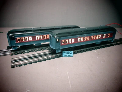 TWO LIONEL Polar Express Illuminated Passenger Cars Puppet Silhouettes . - Image 1 of 4