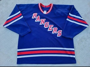 Vintage Mens CCM New York Rangers Jersey Size XL-Blue - Picture 1 of 7