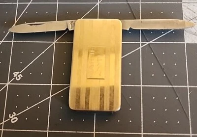 IMPERIAL KNIFE MADE IN USA MONEY CLIP NAIL FILE VINTAGE POCKET Advertising - Image 1 of 4