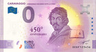 0 € ZERO EURO SOUVENIR BANCONOTA UFFICIALE ITALIA 2021 - CARAVAGGIO