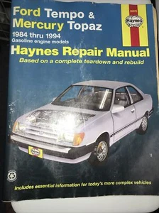 Haynes Repair Manual 36078 Ford Tempo & Mercury Topaz 1984-1994 Gasoline Models - Bild 1 von 3