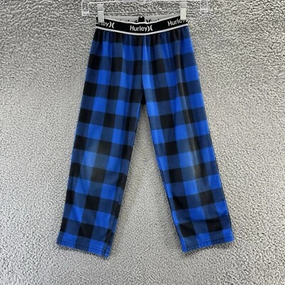 Pantalones de salón Hurley para niños talla 6 azules y negros a cuadros PJ para niños talla 6 Foto 1 de 4