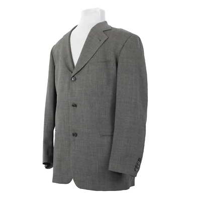 Chaqueta Blazer Hugo Boss Einstein Talla 42R Gris Marrón Tejido 3 Botones 100% Lana Foto 1 de 4