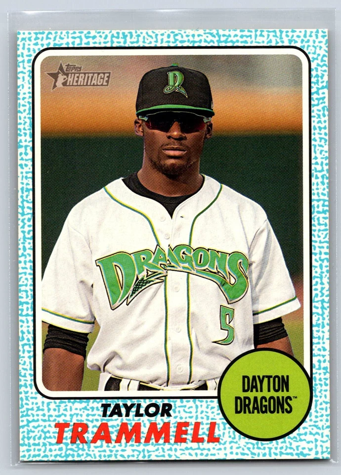 2017 Topps Heritage Minor League #102 Taylor Trammell Blue Border #/99 - Image 1 of 2