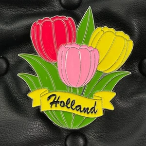 HOLLAND🇳🇱METALL KÜHLSCHRANKMAGNET✅NIEDERLANDE TULPEN BLUMENSTRAUSS AM FRÜHLING🎗 - Bild 1 von 3