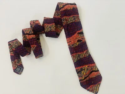 Corbata COOGI Tejida Seda Divertida y Funky De Colección Años 90 Y2K Hip Hop Biggie Retro Cosby Foto 1 de 4