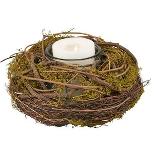 Mooskugel Vogelnest Kerzenhalter - Bild 1 von 5