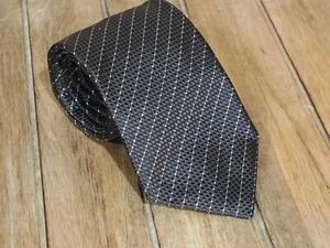 Cravatta in seta a righe marrone Canali Regal Made in Italy bella - Foto 1 di 3