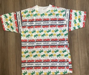 VTG Snoopy PEANUTS Short sleeve Summer T Shirt Boys 14 LARGE All Over Print RARE - Picture 1 of 4