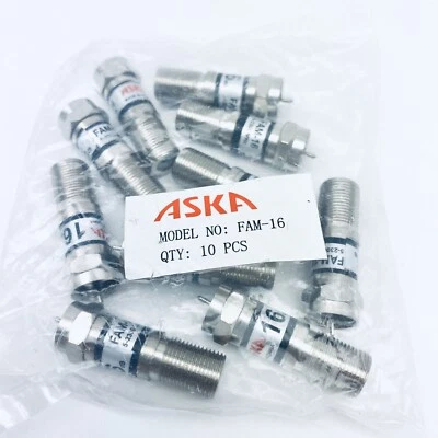 ASKA CABLE TV 16dB FIXED ATTENUATOR PADS 5-2300 MHZ ( 10 PACK ) - Image 1 of 3