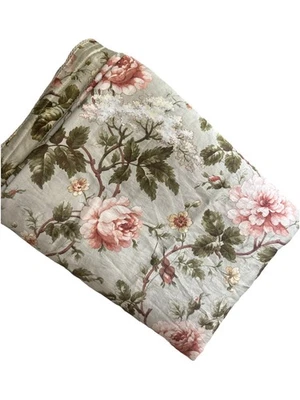 Funda nórdica Ralph Lauren Yorkshire tamaño king marrón floral algodón satén.  Cording Foto 1 de 4