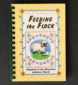 Feeding the Flock Cookbook Shepherd of the Mountains Lutheran Church Reno NV Vtg - Imagen 1 de 9