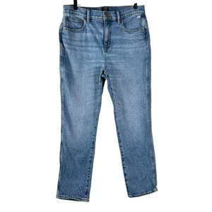 J. Pantalones de mezclilla para mujer Crew azul tiro alto clásicos vintage pierna recta talla 29 - Imagen 1 de 10
