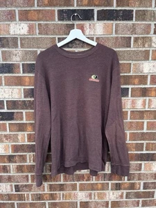 Mossy Oak Brown Long Sleeve Thermal Men's Shirt Embroidered Logo L - Picture 1 of 4