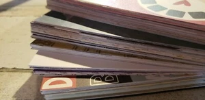 100 pieces Lot of multi sized Scrapbook Paper Cardstock - emphereia card making - Picture 1 of 3