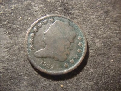 Medio centavo cabeza clásica 1832 bonito aspecto MSZ #2 Foto 1 de 2