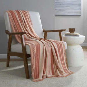Striped cotton blended knitted tapestry, 50 "X60"-comfortable home decoration! - Picture 1 of 7