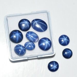Natural Dark Blue Star Sapphire Mix Shape 6 Rays Loose Stones (5mm - 15mm)