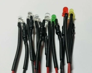 3MM Pre Wired | 12V LED Built-in Resistors, white,red,green,and yellow USA Made - Picture 1 of 12