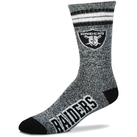 NFL Raiders Grey Got Marbled Crew Socks FBF -Size Medium  ~NEW~ Cover
