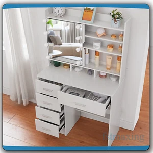 Dressing Table With LED Makeup Mirror 5 Drawers Shelf Makeup Vanity Desk Dresser - Picture 1 of 11